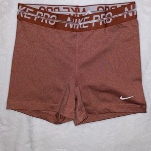 Orange women’s nike short, 3“ inseam, workout shorts, size: medium